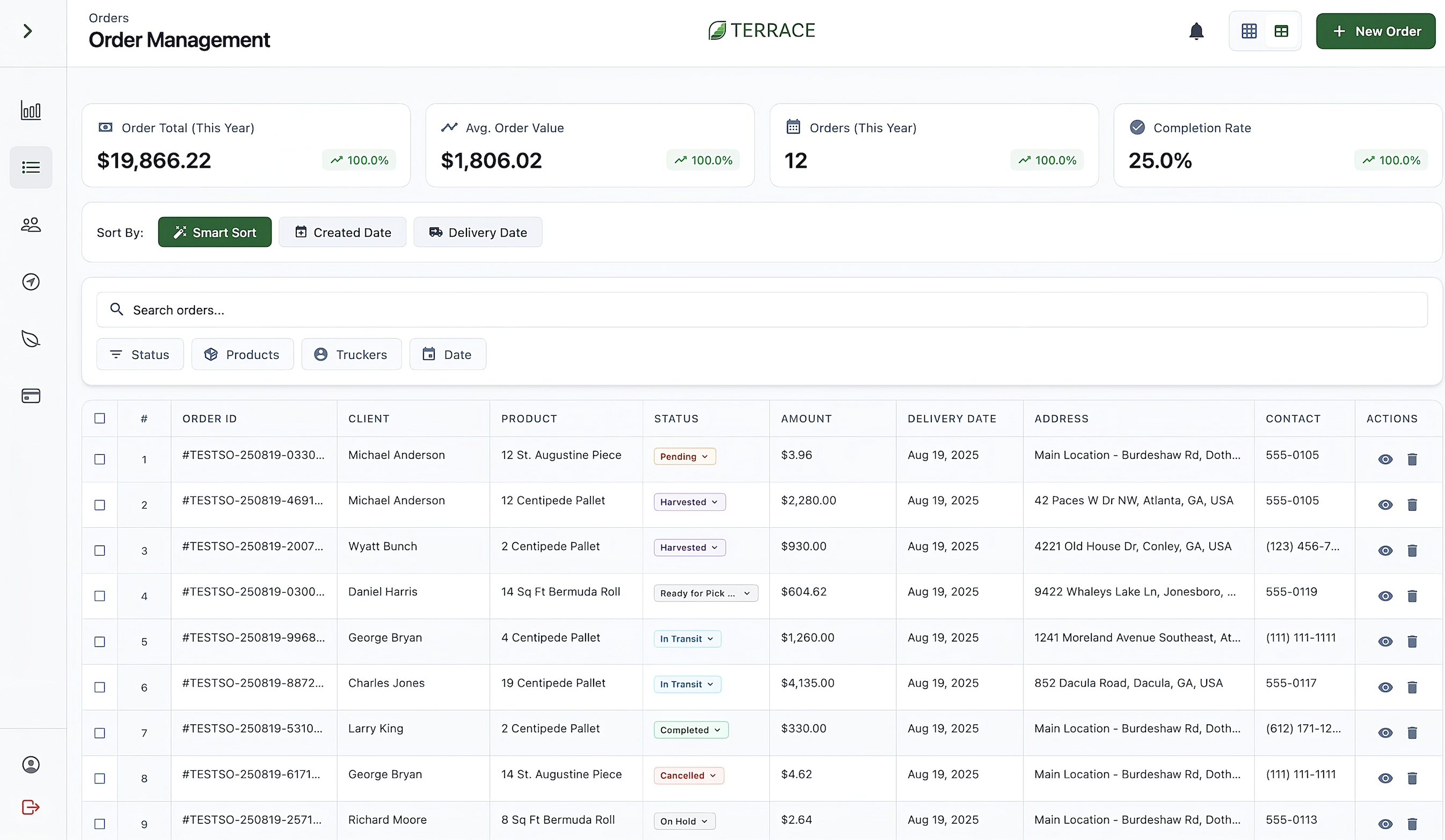 Terrace Platform Desktop View