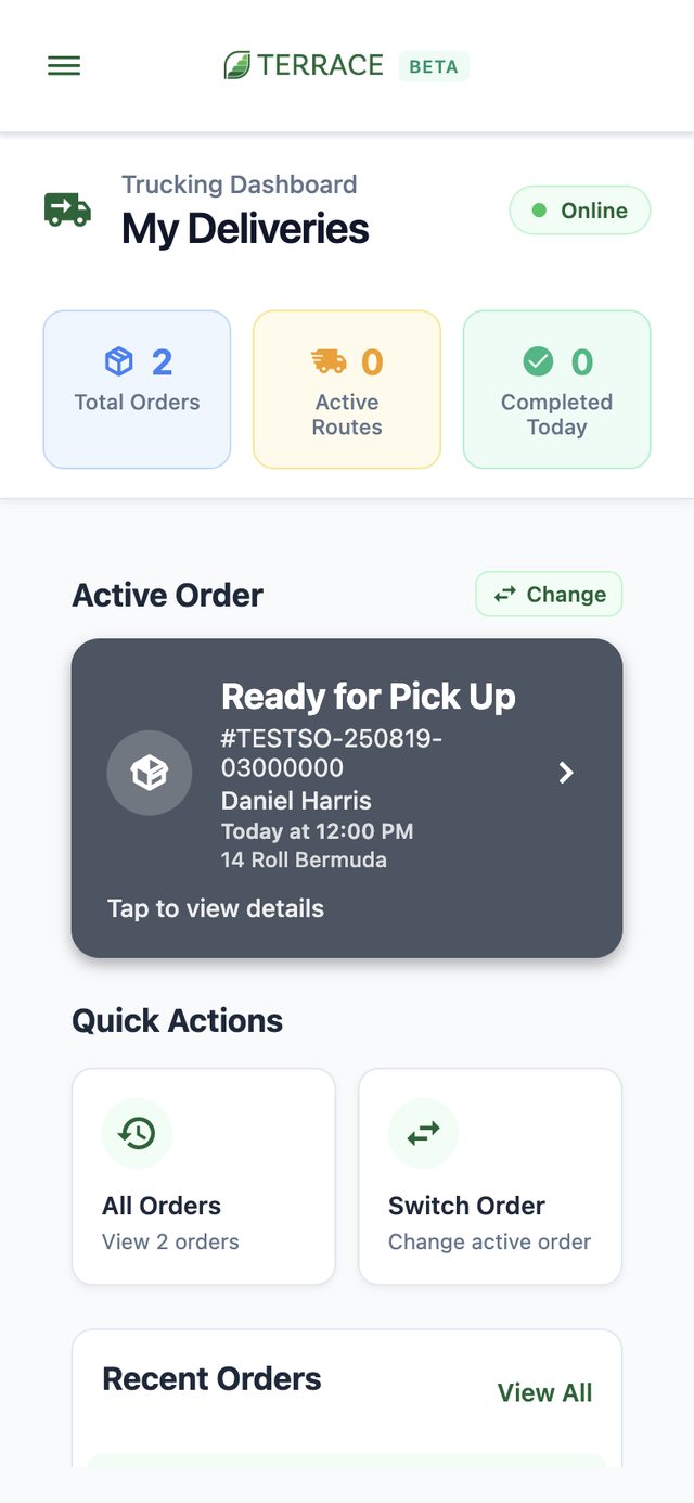 Terrace Platform Mobile View